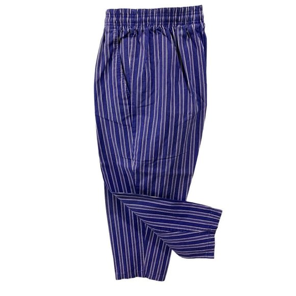 Medium Gap Women's Pull On Blue Stripe Pants Pockets Y2K - Picture 1 of 5